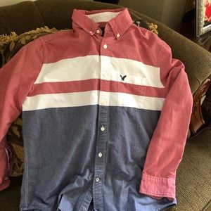 Mens American Eagle Red White and Blue shirt